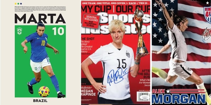 Marta, Megan Rapinoe, Alex Morgan đại diện cho thế hiện nữ hiện đại
